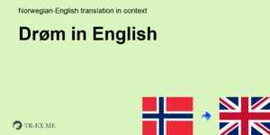 drøm på engelsk
